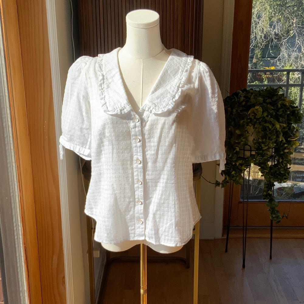 Maeve White 100% Cotton Top
